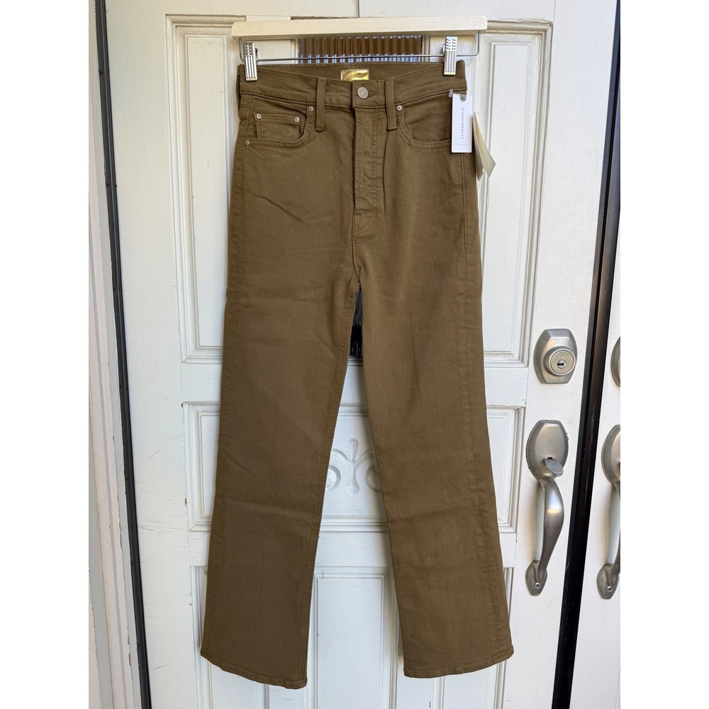 Mother The Tripper High Rise Straight Leg Jeans Butternut Brown Size 25 NEW